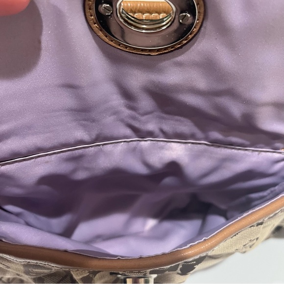 Coach Vintage Horse & Carriage Tan Canvas & Leather Shoulder Bag Silver Hardware - Picture 12 of 14